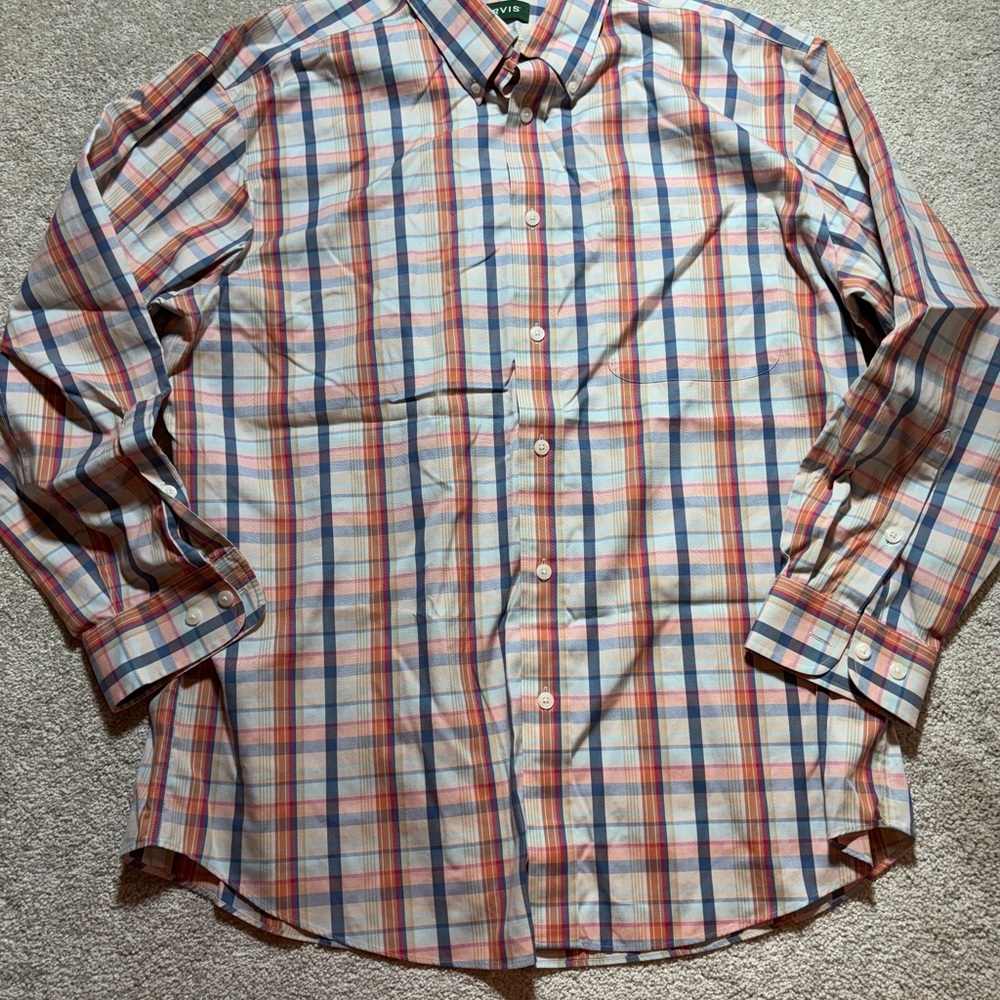 Orvis plaid long sleeve shirt sz XL